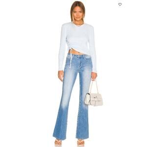 Lagence Jeans Womens 29 Bell Flare High Rise Light Wash Blue Stretch Casual Chic